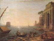 Seaport at Sunrise (mk08) Claude Lorrain